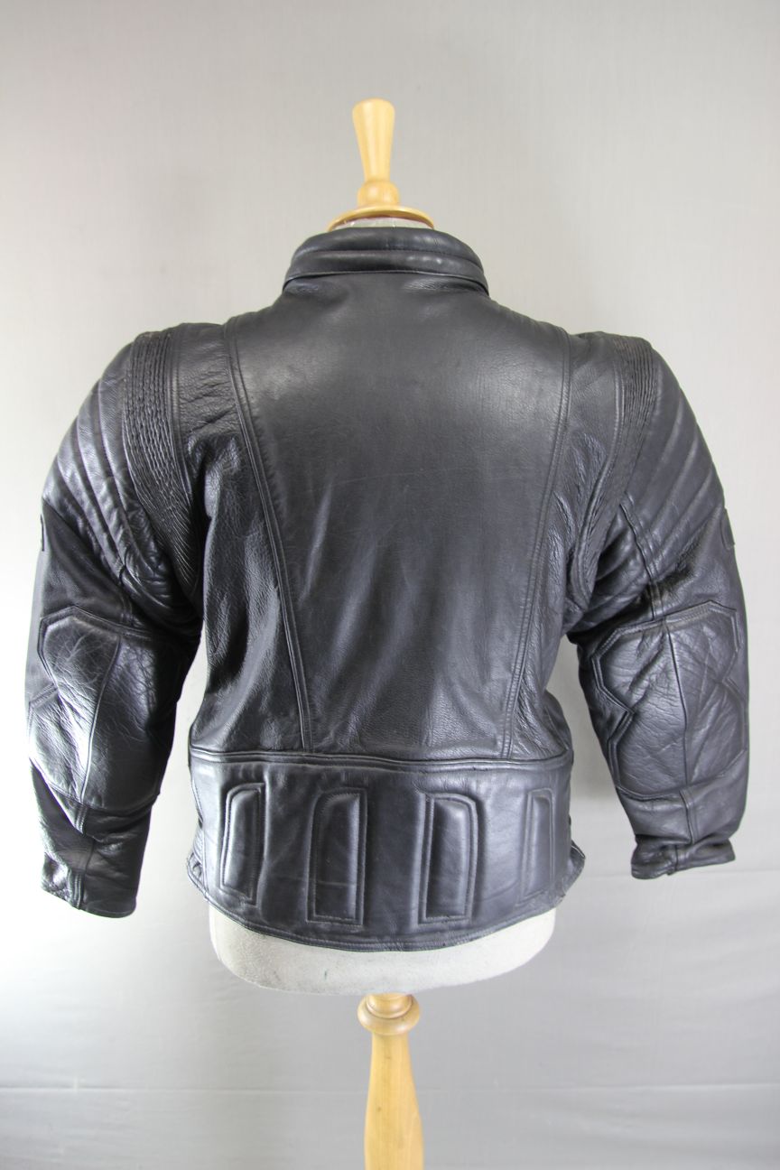 CLASSIC PROTO BLACK LEATHER BIKER JACKET 40-42 INCH CHEST