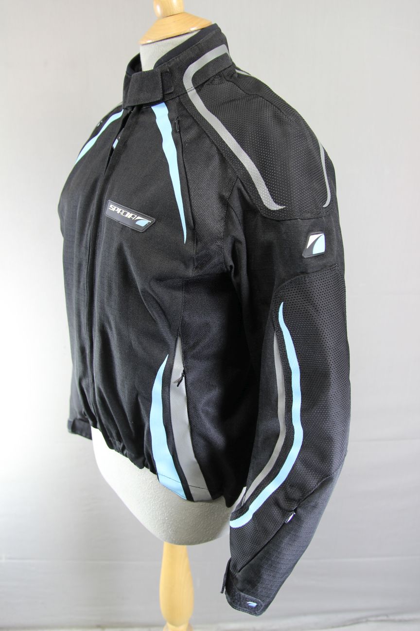 SPADA WATERPROOF BLACK TEXTILE BIKER JACKET WITH ARMOUR & THERMAL LINING 38 IN/L