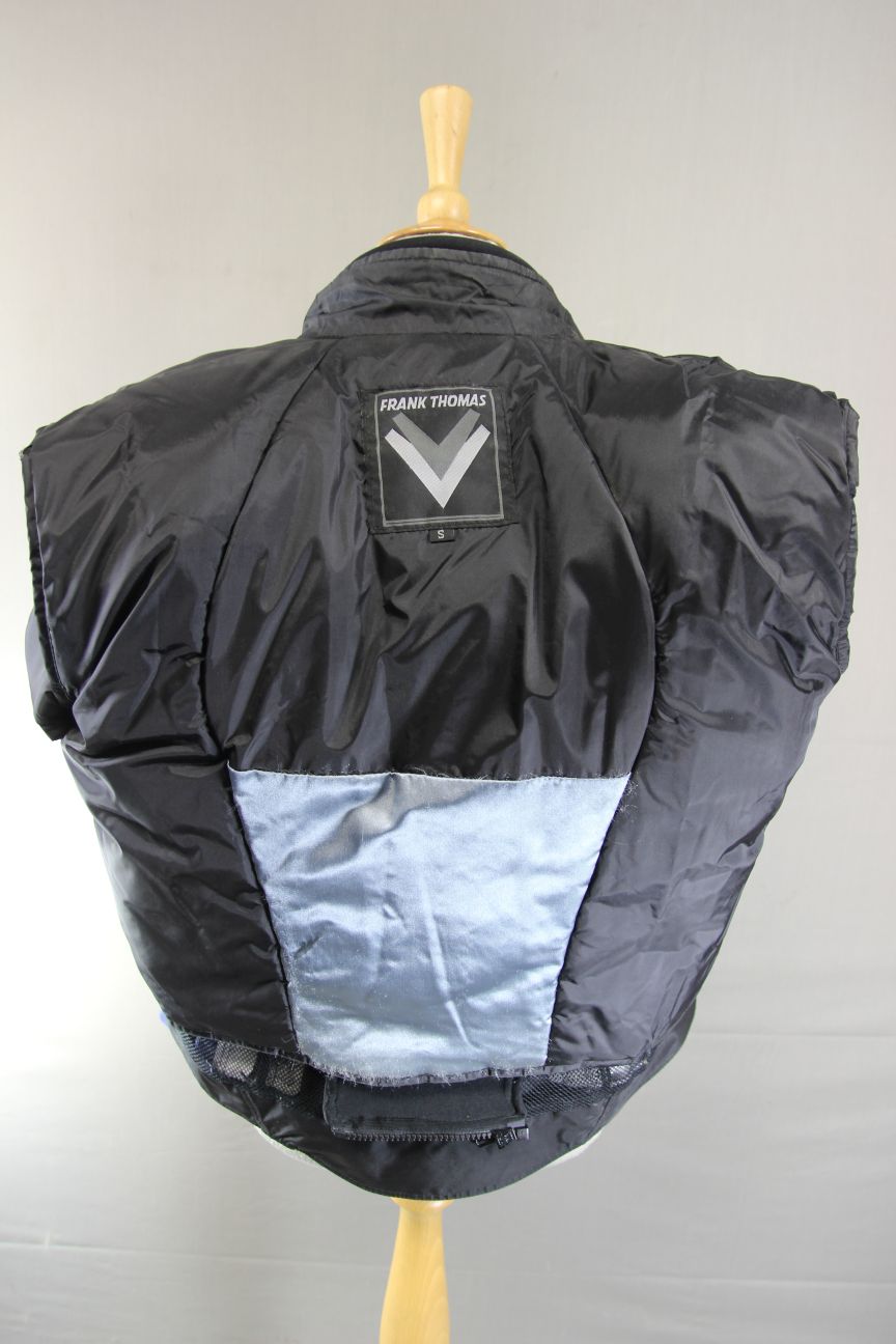 FRANK THOMAS WATER RESISTANT TEXTILE BIKER JCKT + ARMOUR & THERMAL LINING 38"/S