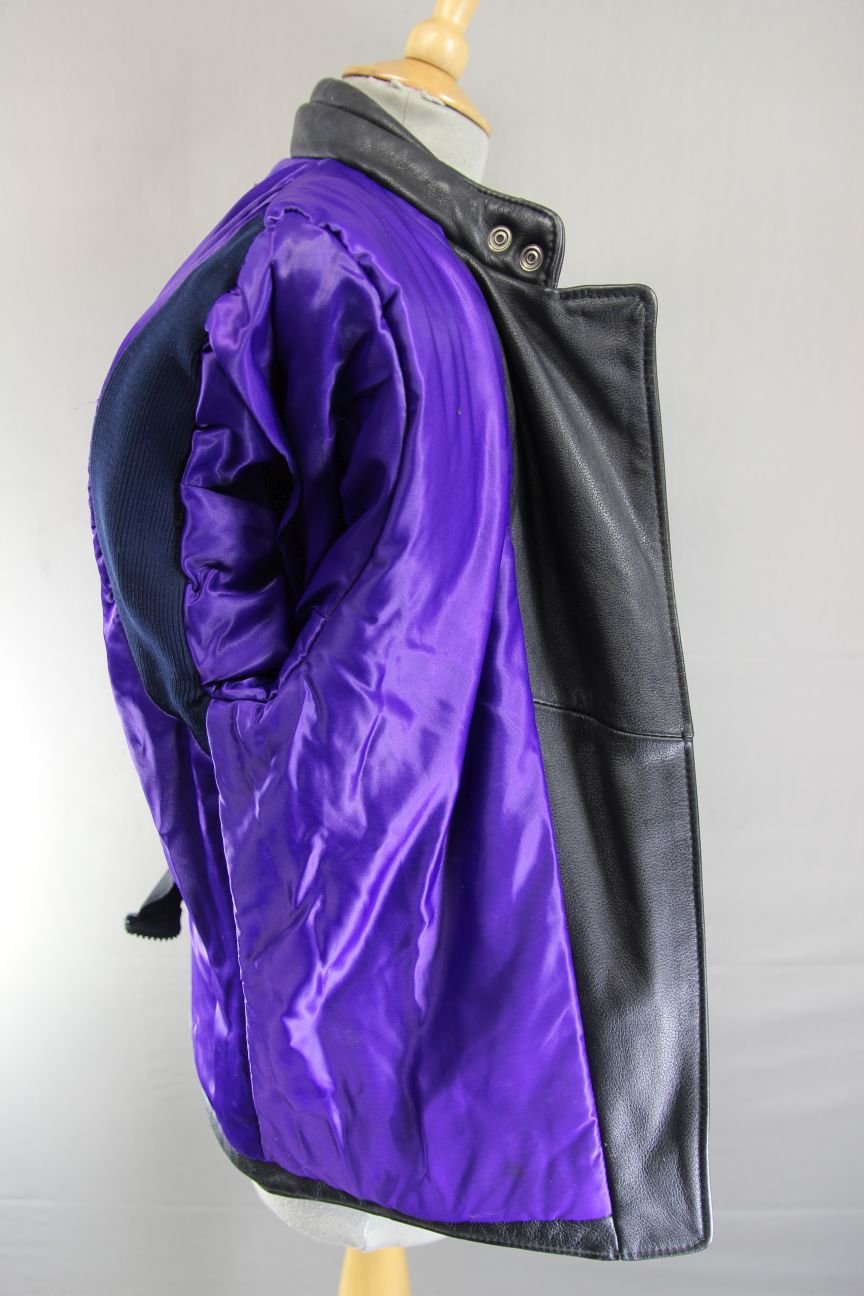 CLASSIC BRITISH MADE BLACK SCOTT LEATHERS BIKER JACKET: SIZE 16