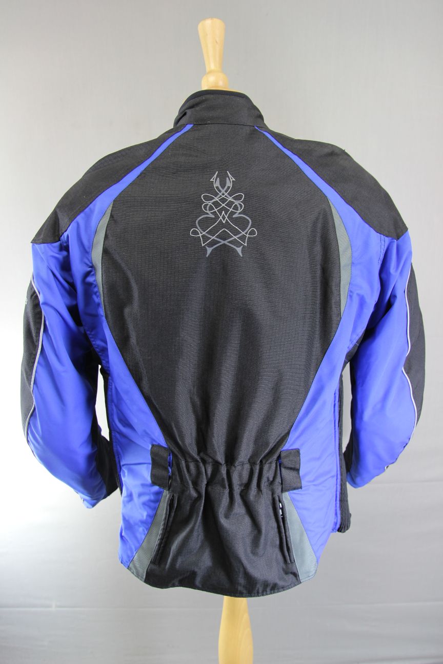 FRANK THOMAS LADY RIDER TEXTILE BIKER JACKET + CE ARMOUR & THERMAL LINING 38"/L