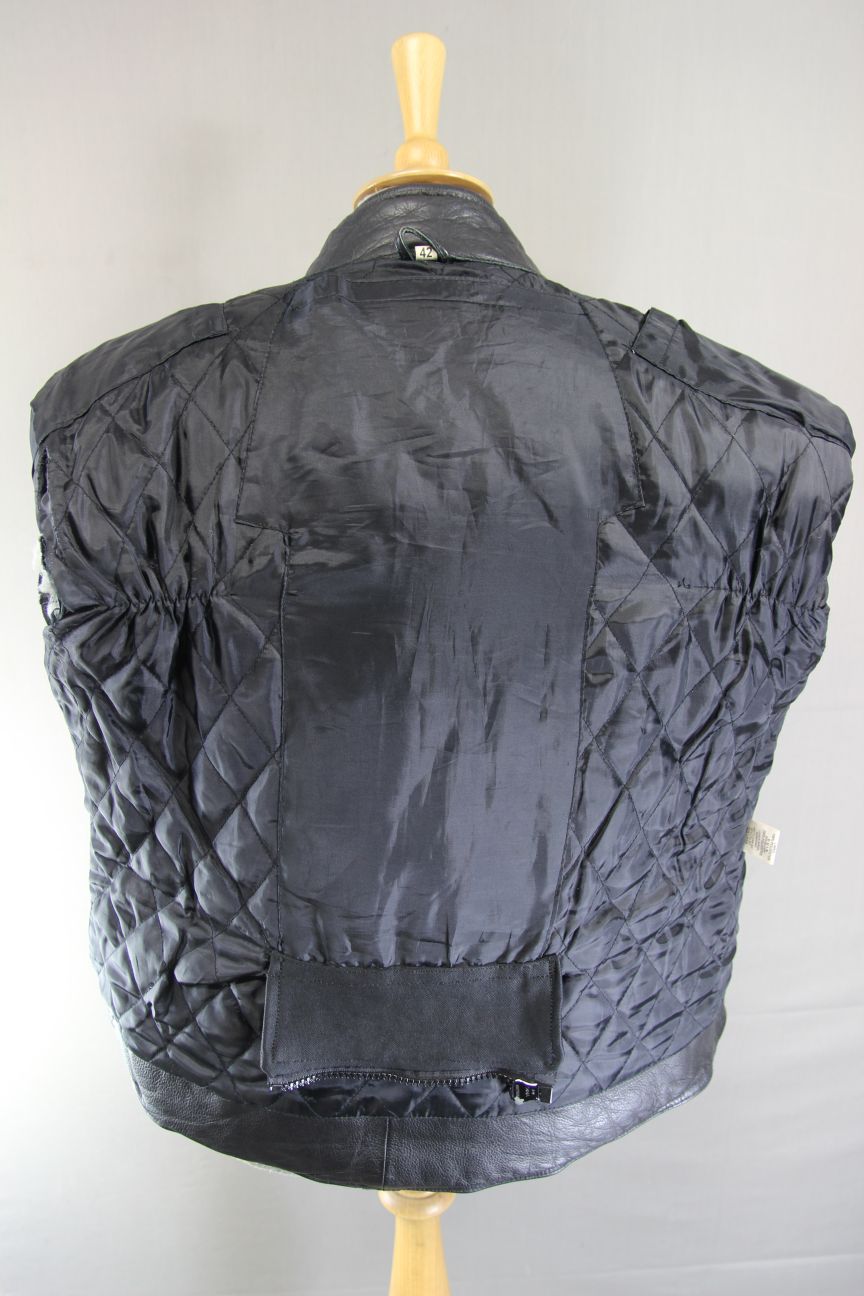 AKITO CLASSIC BLACK LEATHER BIKER JACKET 40-42 INCH CHEST