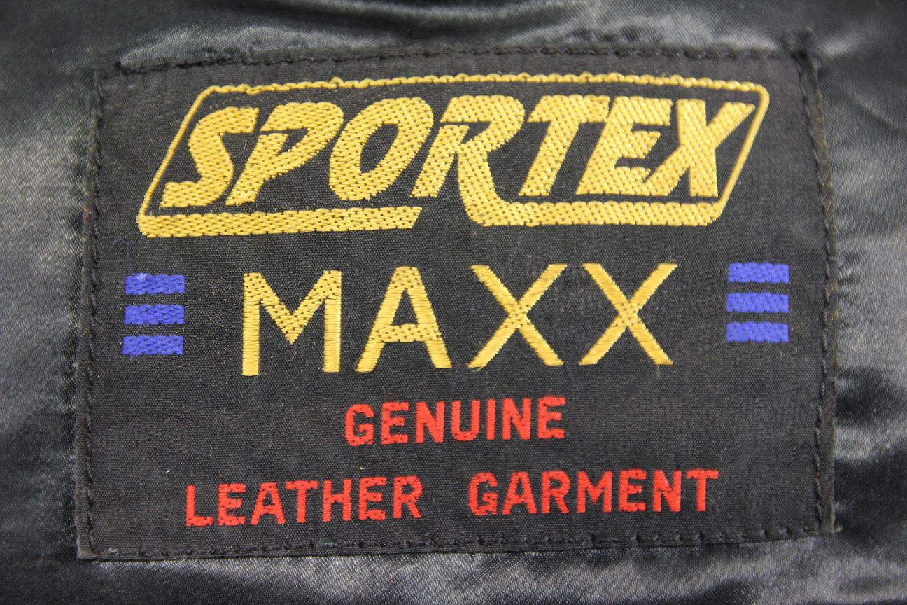 CLASSIC SPORTEX MAXX BLACK LEATHER BIKER JACKET: SIZE 14/36 INCH CHEST
