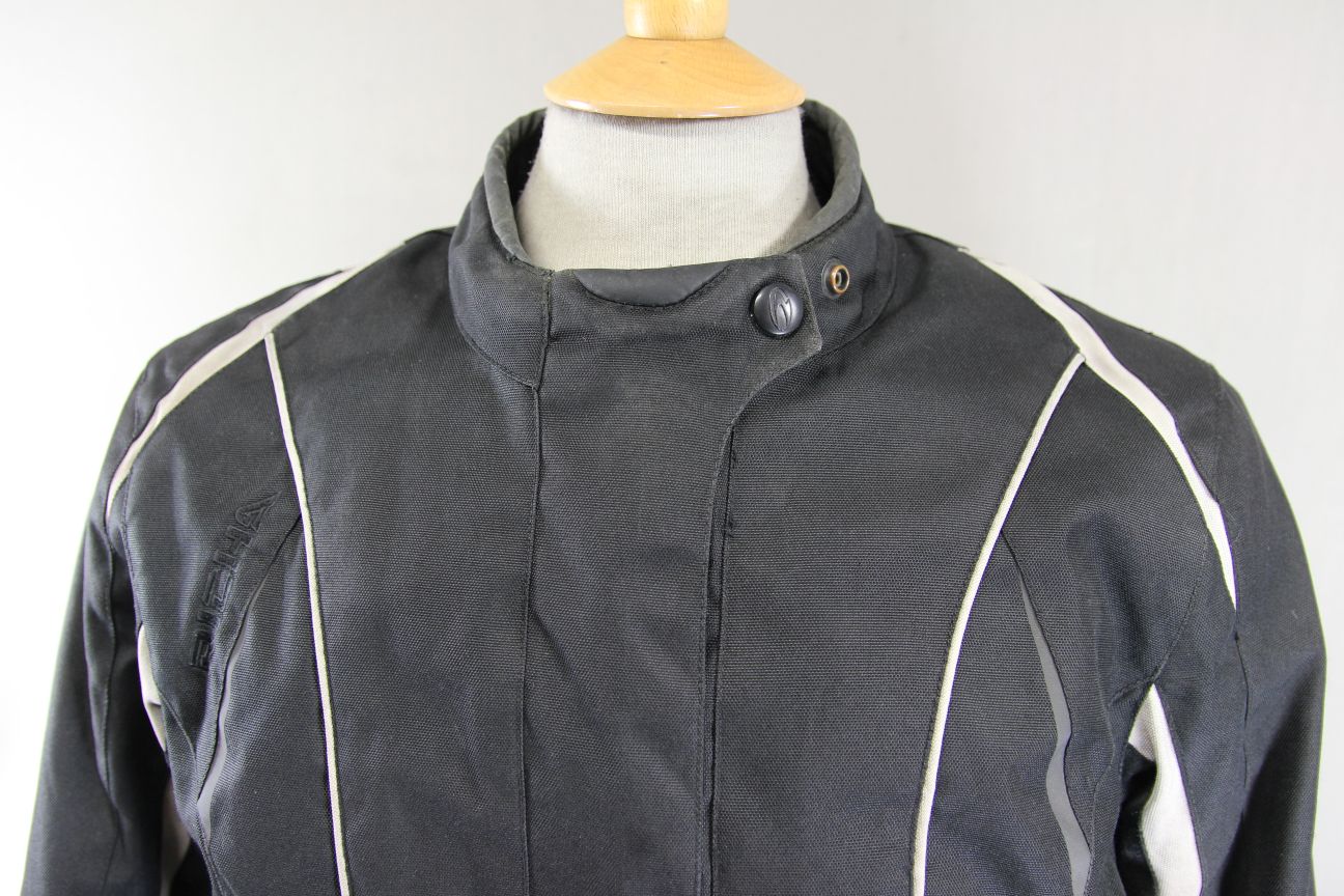 RICHA JEANNIE BLACK TEXTILE BIKER JACKET + CE ARMOUR & THERMAL LINING: XL/40-42"