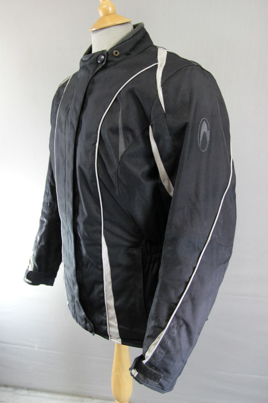 RICHA JEANNIE BLACK TEXTILE BIKER JACKET + CE ARMOUR & THERMAL LINING: XL/40-42"