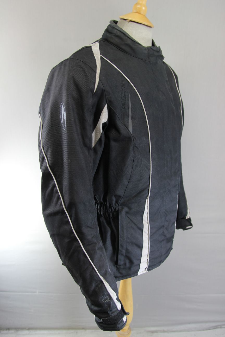 RICHA JEANNIE BLACK TEXTILE BIKER JACKET + CE ARMOUR & THERMAL LINING: XL/40-42"