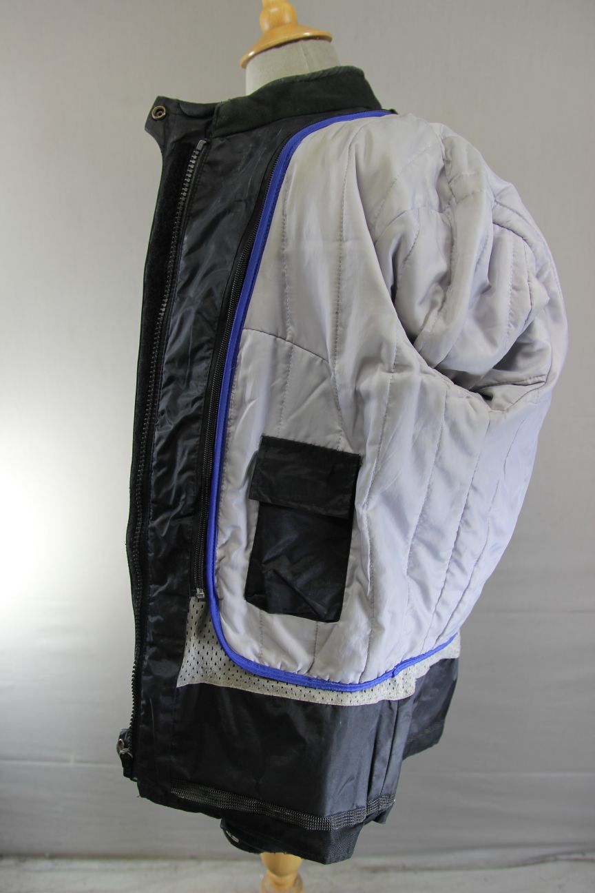 RICHA JEANNIE BLACK TEXTILE BIKER JACKET + CE ARMOUR & THERMAL LINING: XL/40-42"