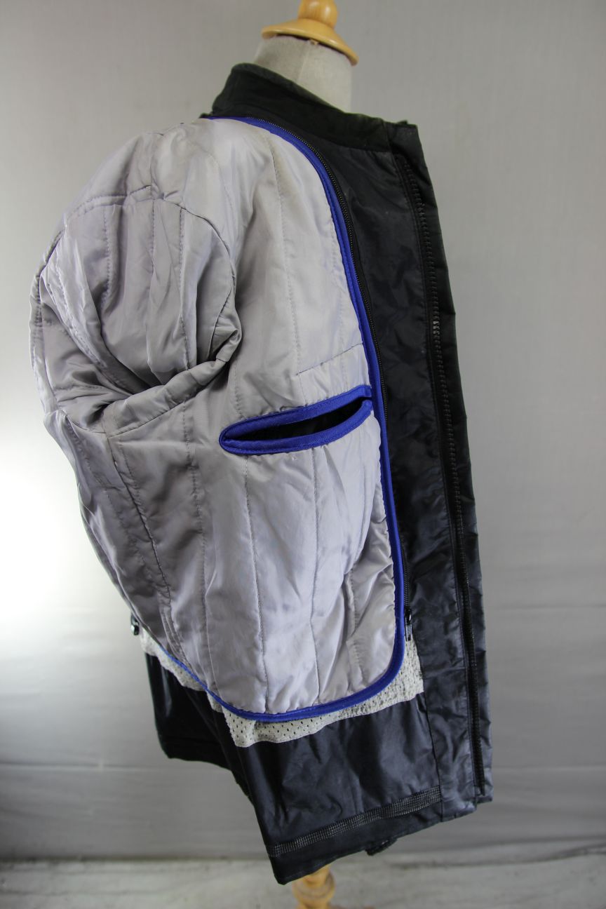 RICHA JEANNIE BLACK TEXTILE BIKER JACKET + CE ARMOUR & THERMAL LINING: XL/40-42"