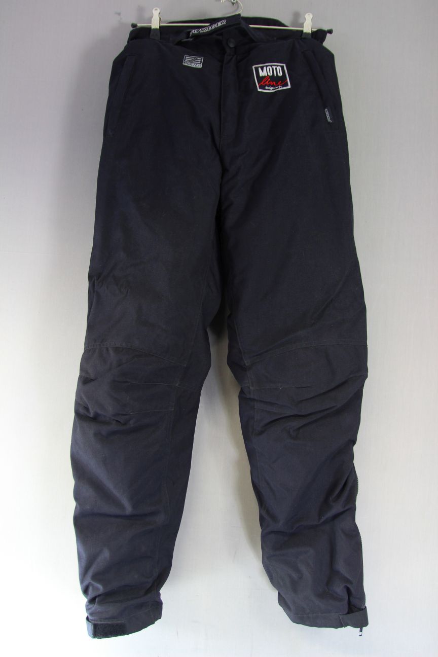 MOTO LINE VOYAGER BLACK TEXTILE BIKER TROUSERS + THERMAL LINER WAIST 34"/LEG 32"