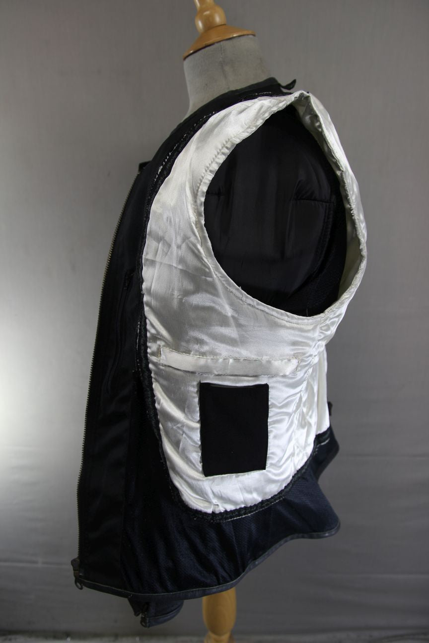 FRANK THOMAS LADY RIDER BLACK LEATHER BIKER JCKT + ARMOUR/THERMAL LINING SIZE 14
