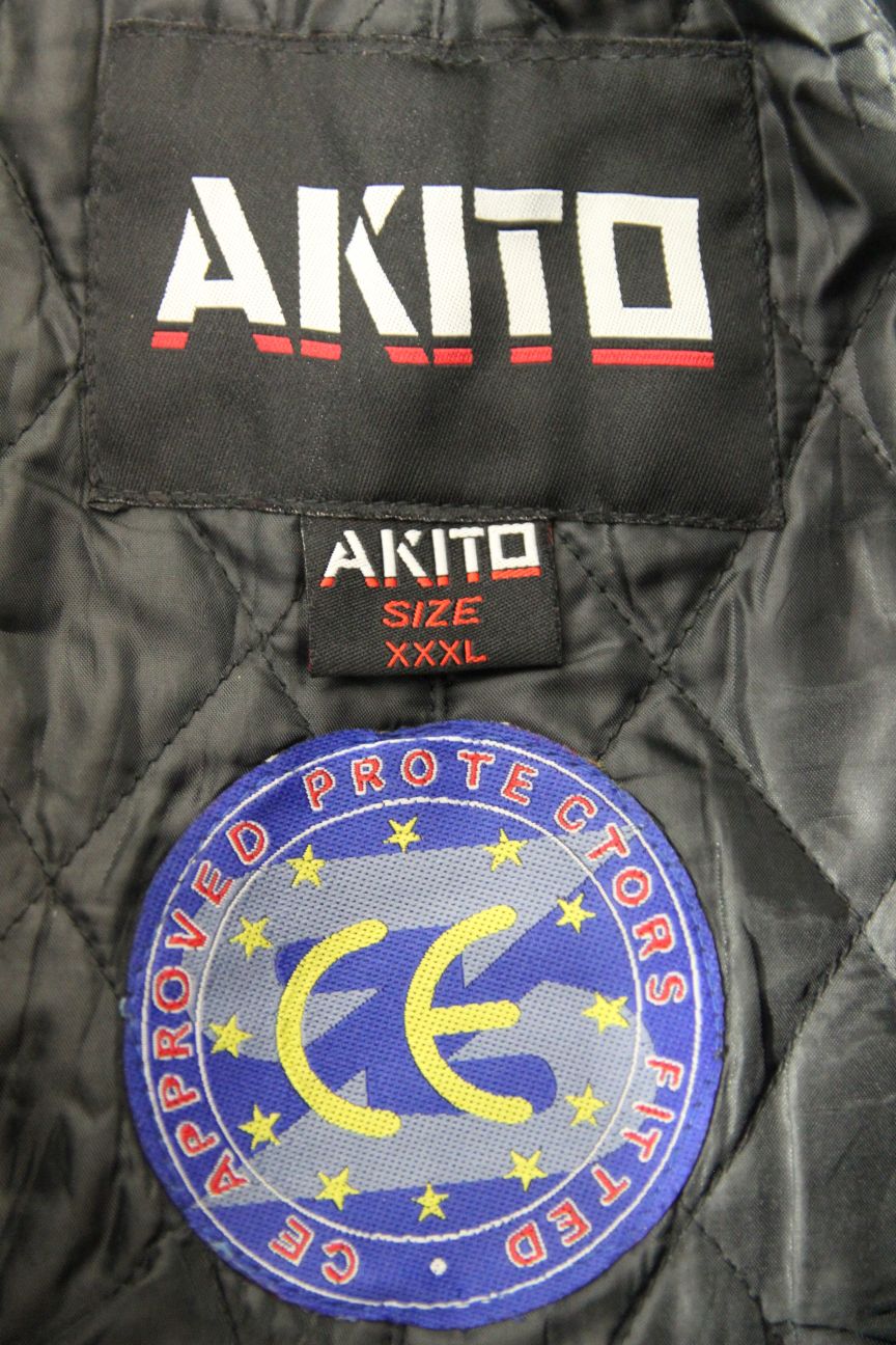 AKITO COUGAR PLUS BLACK TEXTILE BIKER TROUSERS + CE ARMOUR: WAIST 40/LEG 35"/3XL