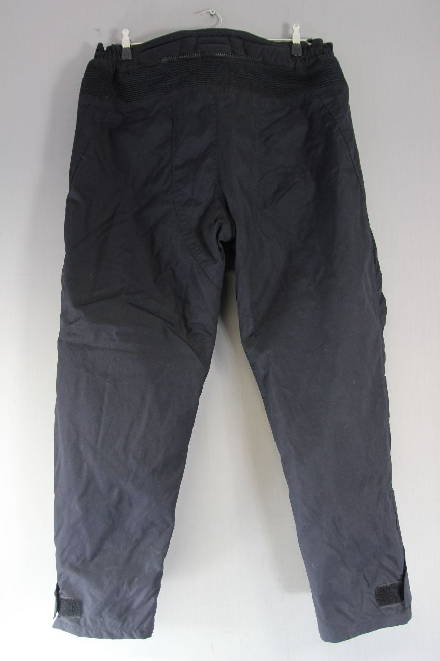 BUFFALO BLACK TEXTILE BIKER TROUSERS WITH CE KNEE ARMOUR: WAIST 40"/LEG 31"/XXL