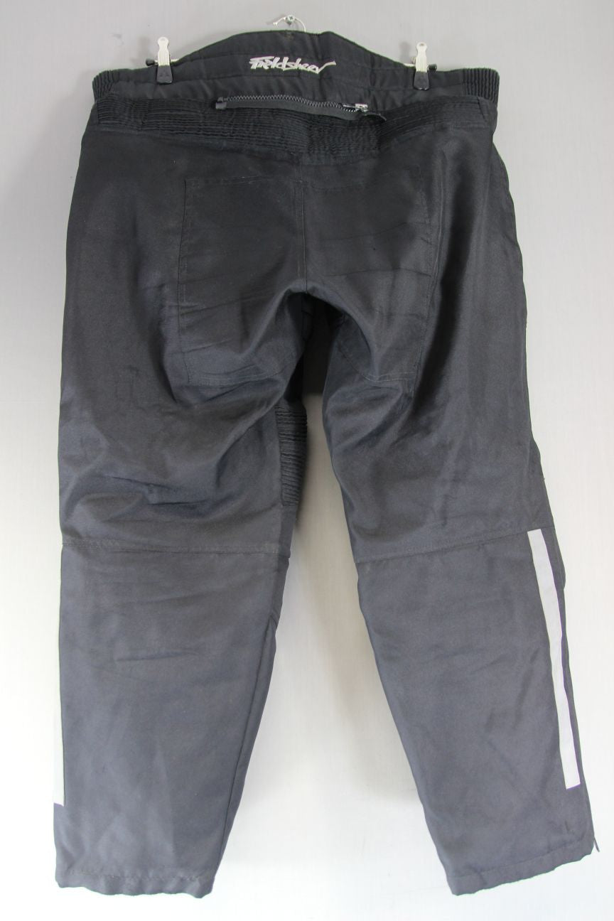 FIELDSHEER BLACK TEXTILE BIKER TROUSERS WITH CE KNEE ARMOUR WAIST 40-42"/LEG 31"