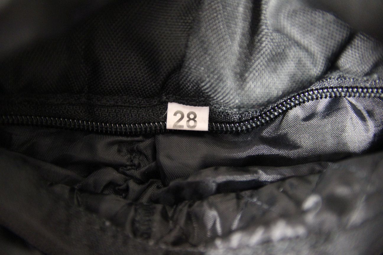 BLACK CORDURA TEXTILE BIKER TROUSERS+PROTECTORS/THERMAL LINING WAIST 28"/LEG 33"