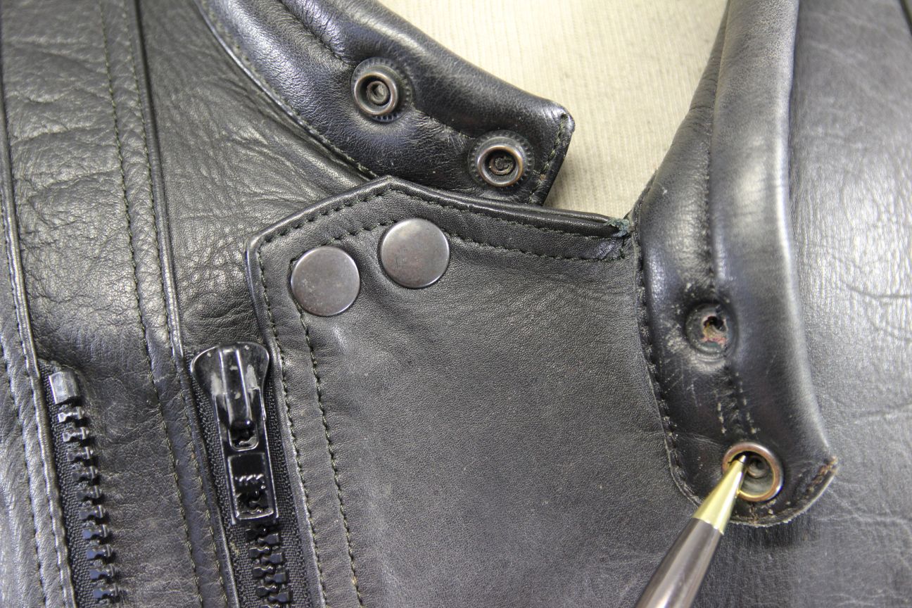 CLASSIC BLACK LEATHER BIKER JACKET 42-44 INCH/LARGE