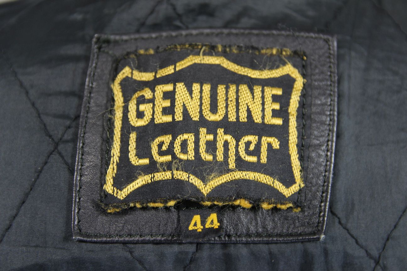 CLASSIC BLACK LEATHER BIKER JACKET 42-44 INCH/LARGE