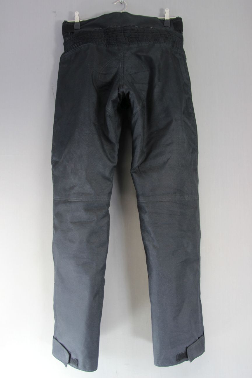 WATERPROOF BLACK BIKER TROUSERS + CE ARMOUR & THERMAL LINING: WAIST 32"/LEG 34"