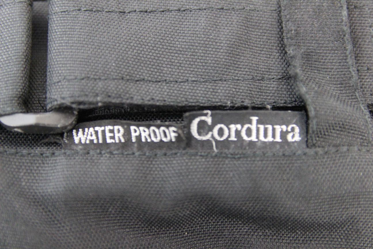 WATERPROOF BLACK BIKER TROUSERS + CE ARMOUR & THERMAL LINING: WAIST 32"/LEG 34"