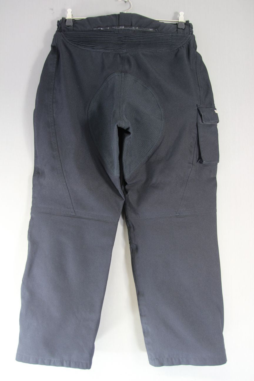 BUFFALO BLACK TEXTILE BIKER TROUSERS: WAIST 32"/INSIDE LEG 29"