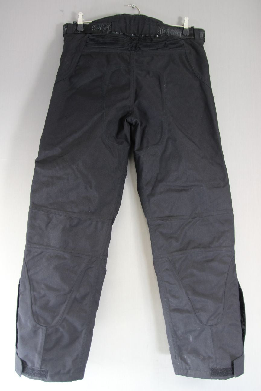 SWIFT BLACK TEXTILE BIKER TROUSERS + CE ARMOUR/THERMAL LINING: WAIST 34"/LEG 31"