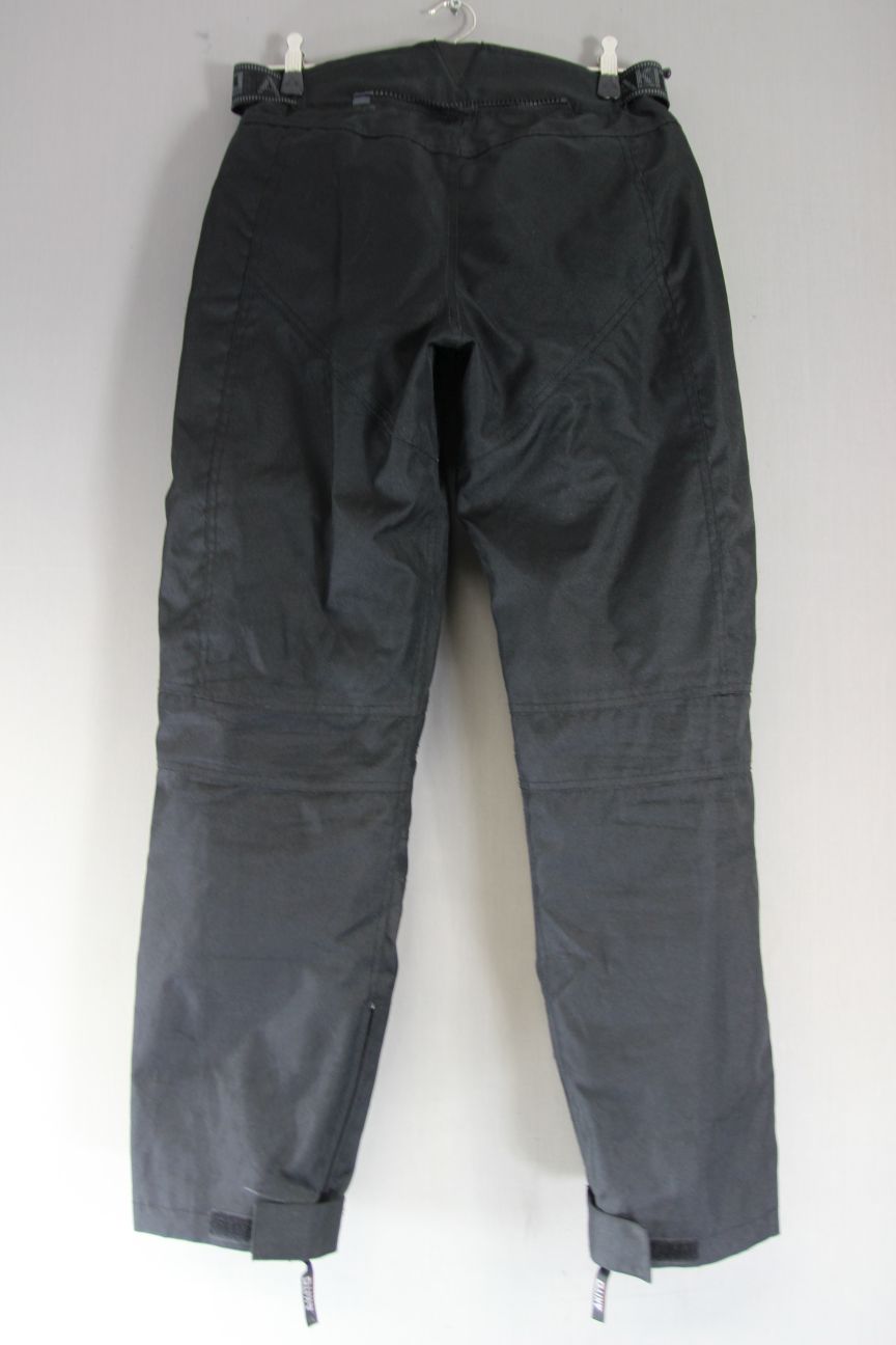 AKITO PYTHON BLACK TEXTILE BIKER TROUSERS + CE ARMOUR: WAIST 28"/INSIDE LEG 31"