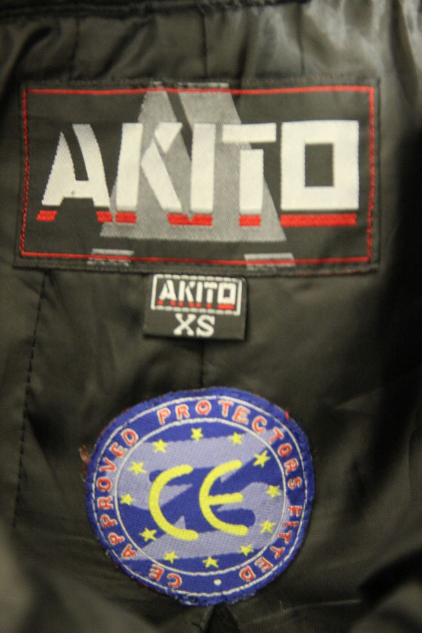 AKITO PYTHON BLACK TEXTILE BIKER TROUSERS + CE ARMOUR: WAIST 28"/INSIDE LEG 31"