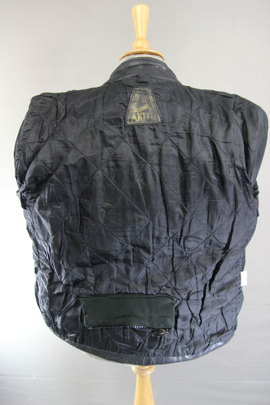 AKITO CLASSIC BLACK LEATHER BIKER JACKET 38 INCH CHEST