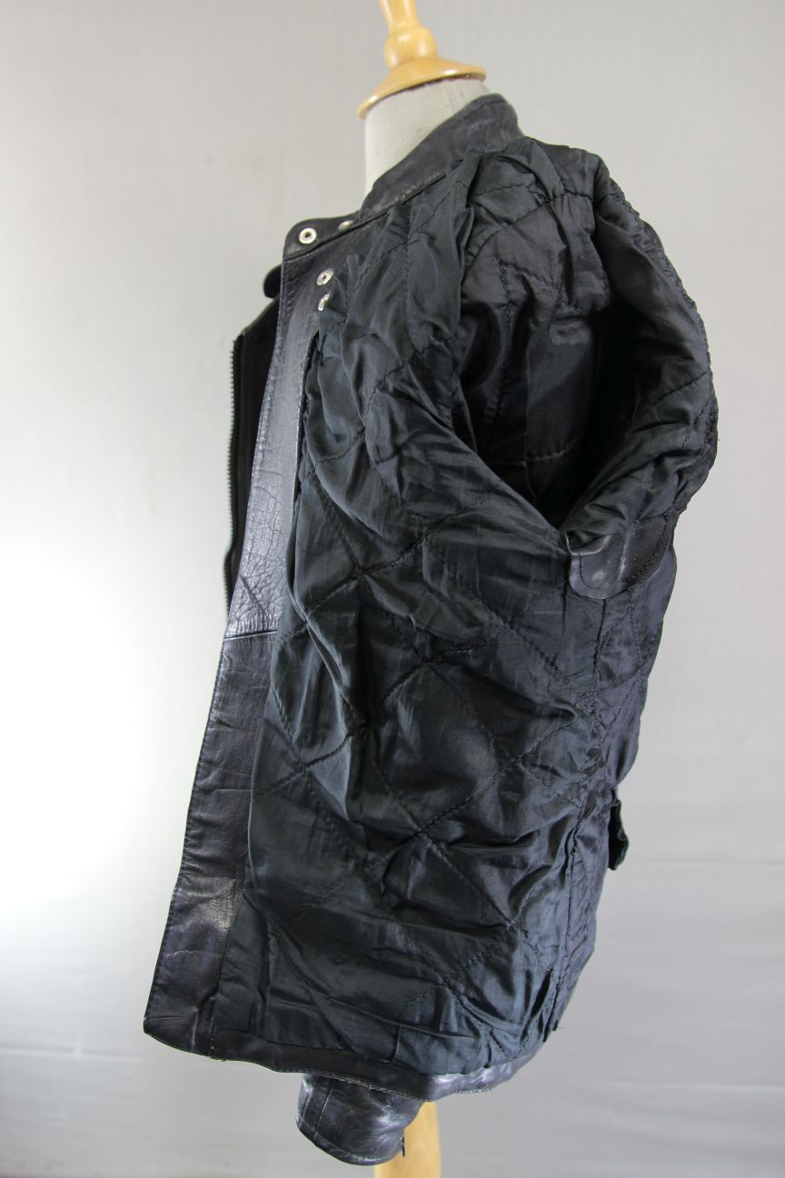 AKITO CLASSIC BLACK LEATHER BIKER JACKET 38 INCH CHEST