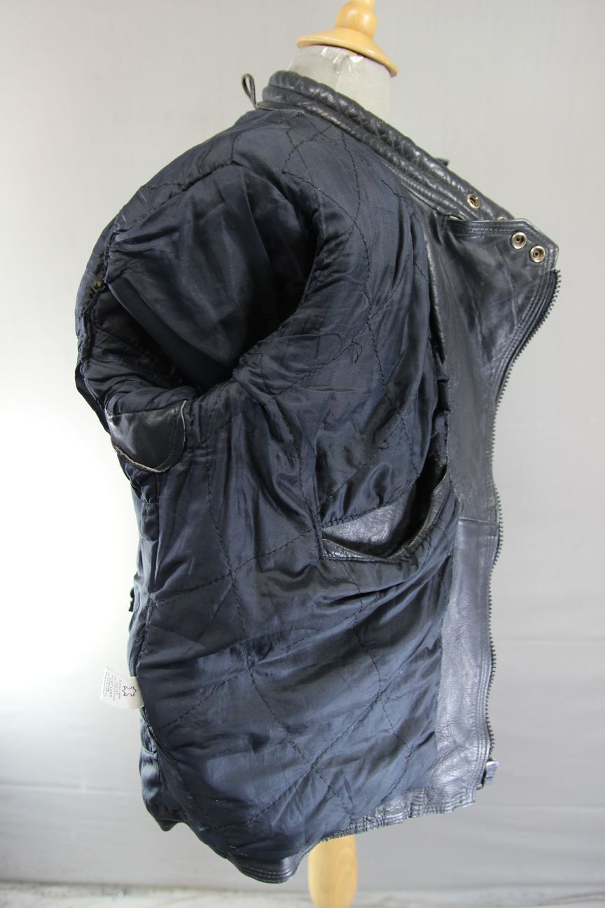 DYNAMIC LEATHERS CLASSIC BLACK BIKER JACKET 42-44 INCH CHEST