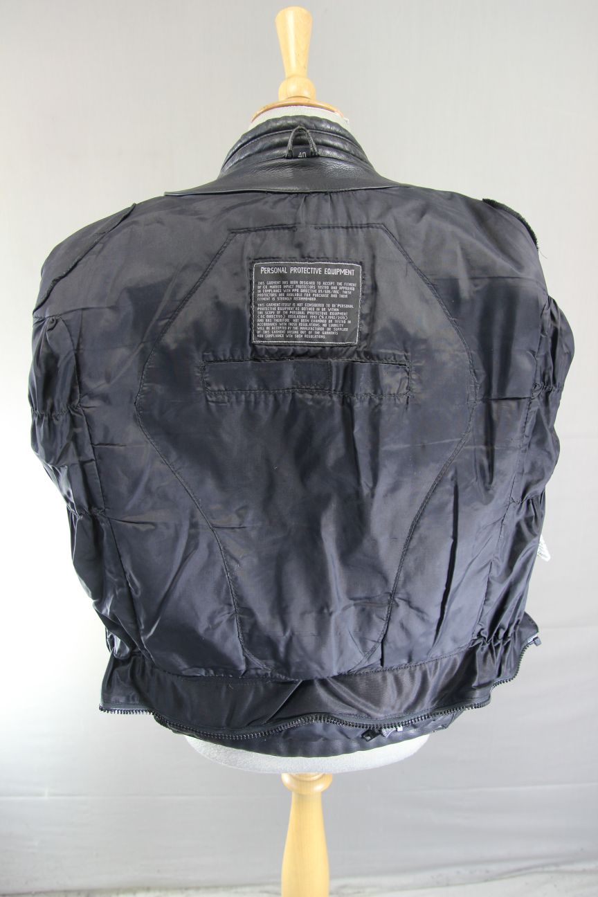 RICHA CLASSIC BLACK LEATHER BIKER JACKET 38-40 INCH CHEST/MEDIUM