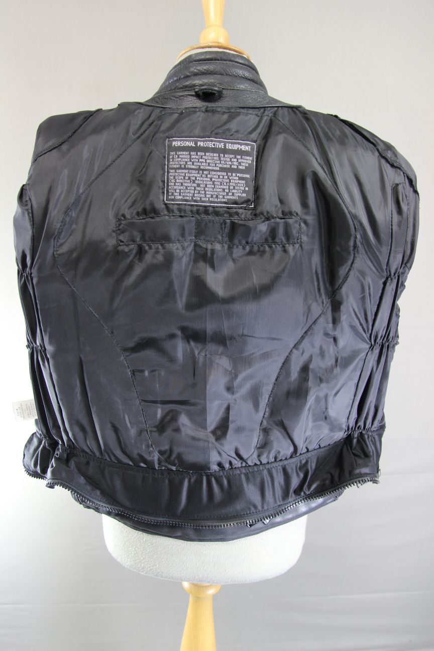 RICHA CLASSIC BLACK LEATHER LADIES BIKER JACKET: SIZE 12