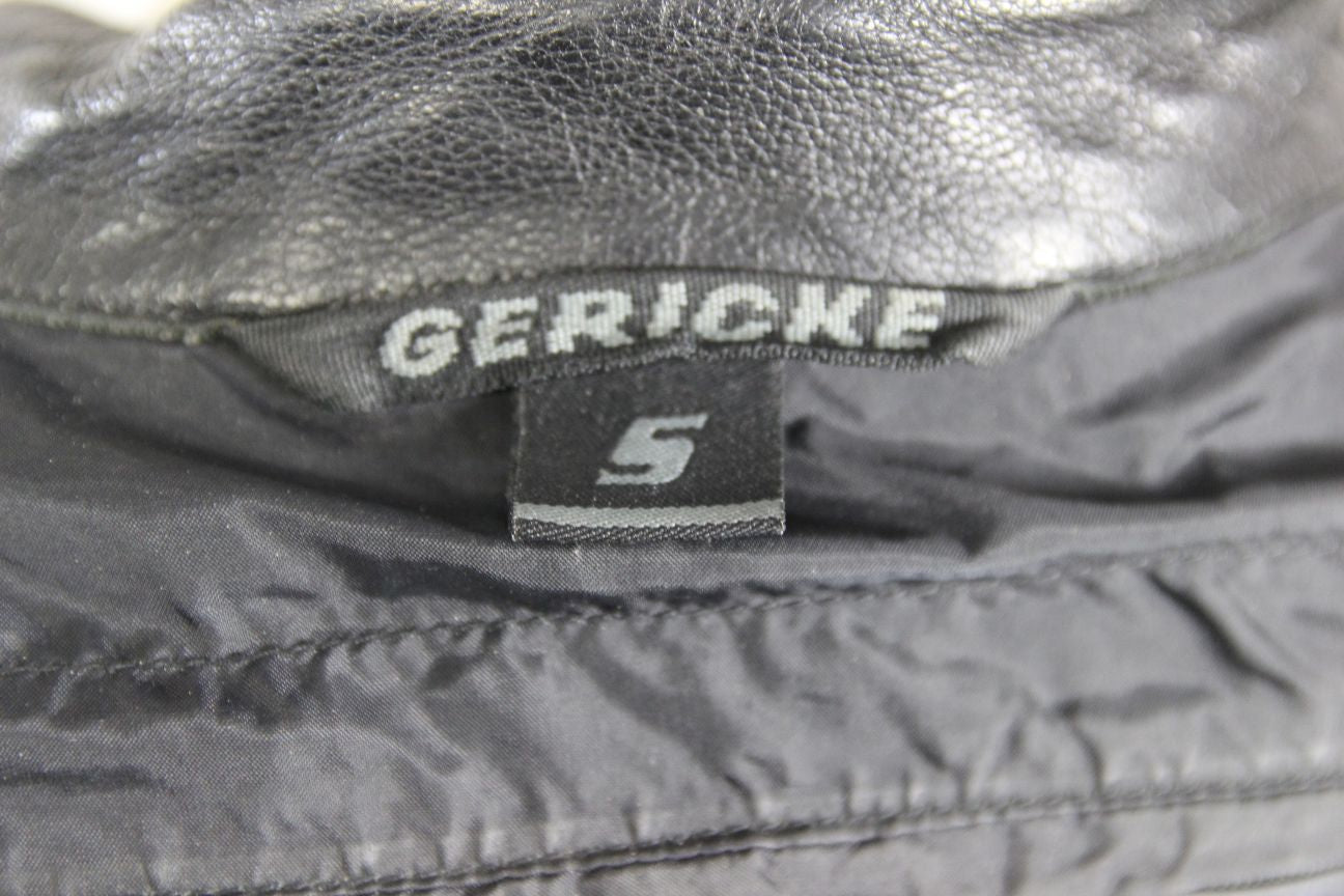 HEIN GERICKE PSX-II BLACK, SILVER & WHITE LEATHER BIKER JACKET + CE ARMOUR 36"/S