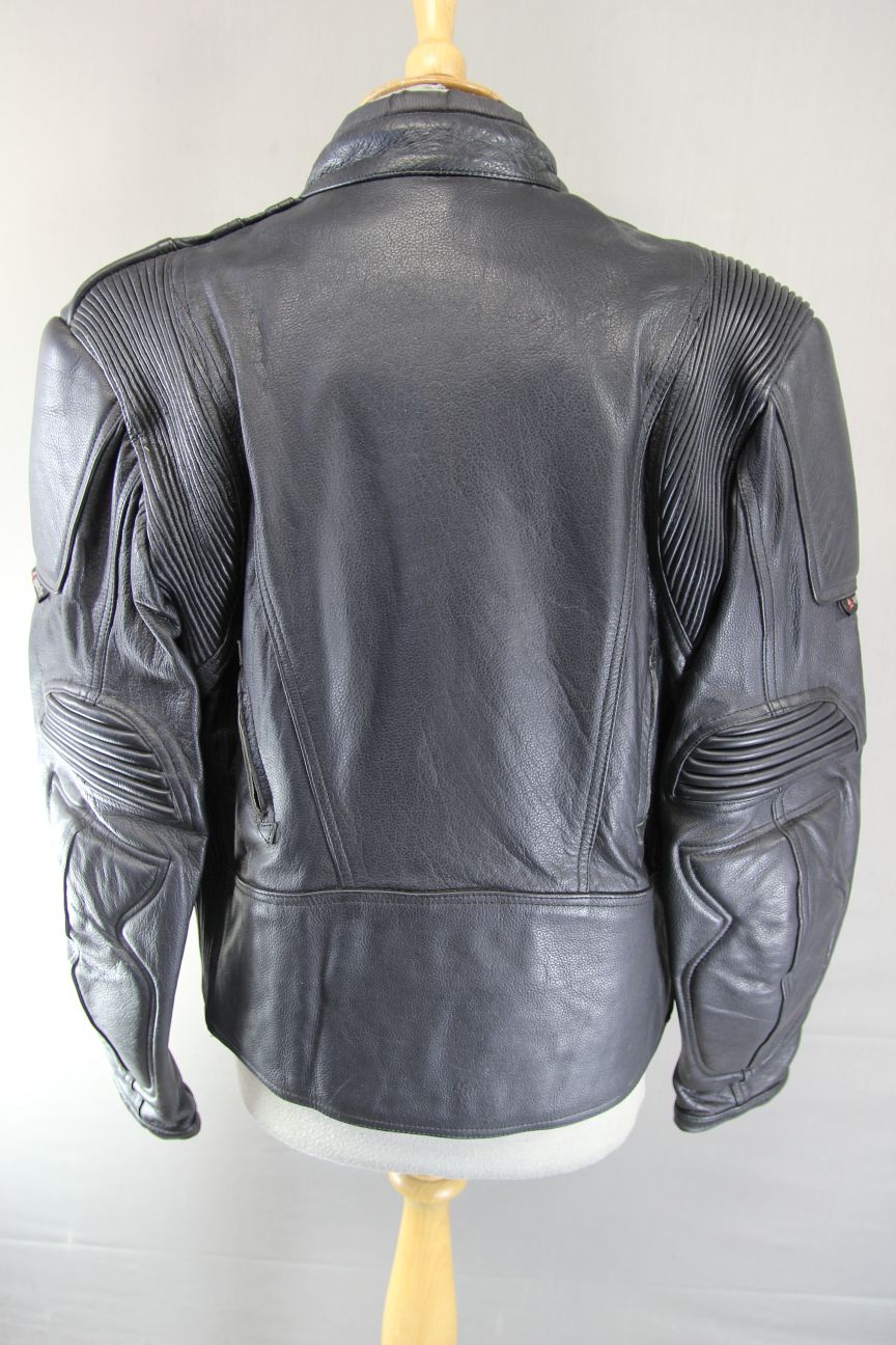 APACHE CLASSIC LADIES BLACK LEATHER BIKER JACKET 38-40 INCH CHEST/SIZE 16