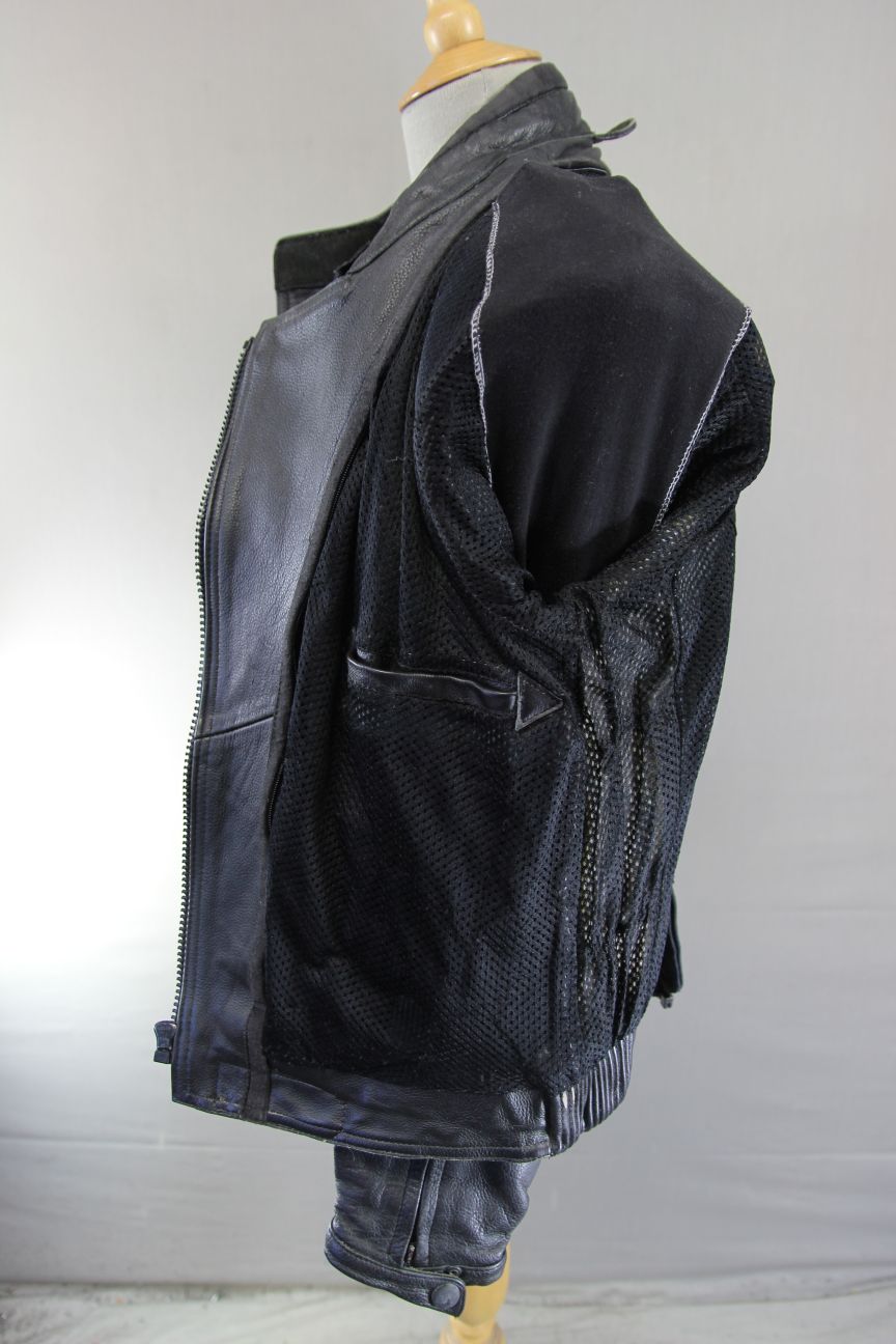 APACHE CLASSIC LADIES BLACK LEATHER BIKER JACKET 38-40 INCH CHEST/SIZE 16