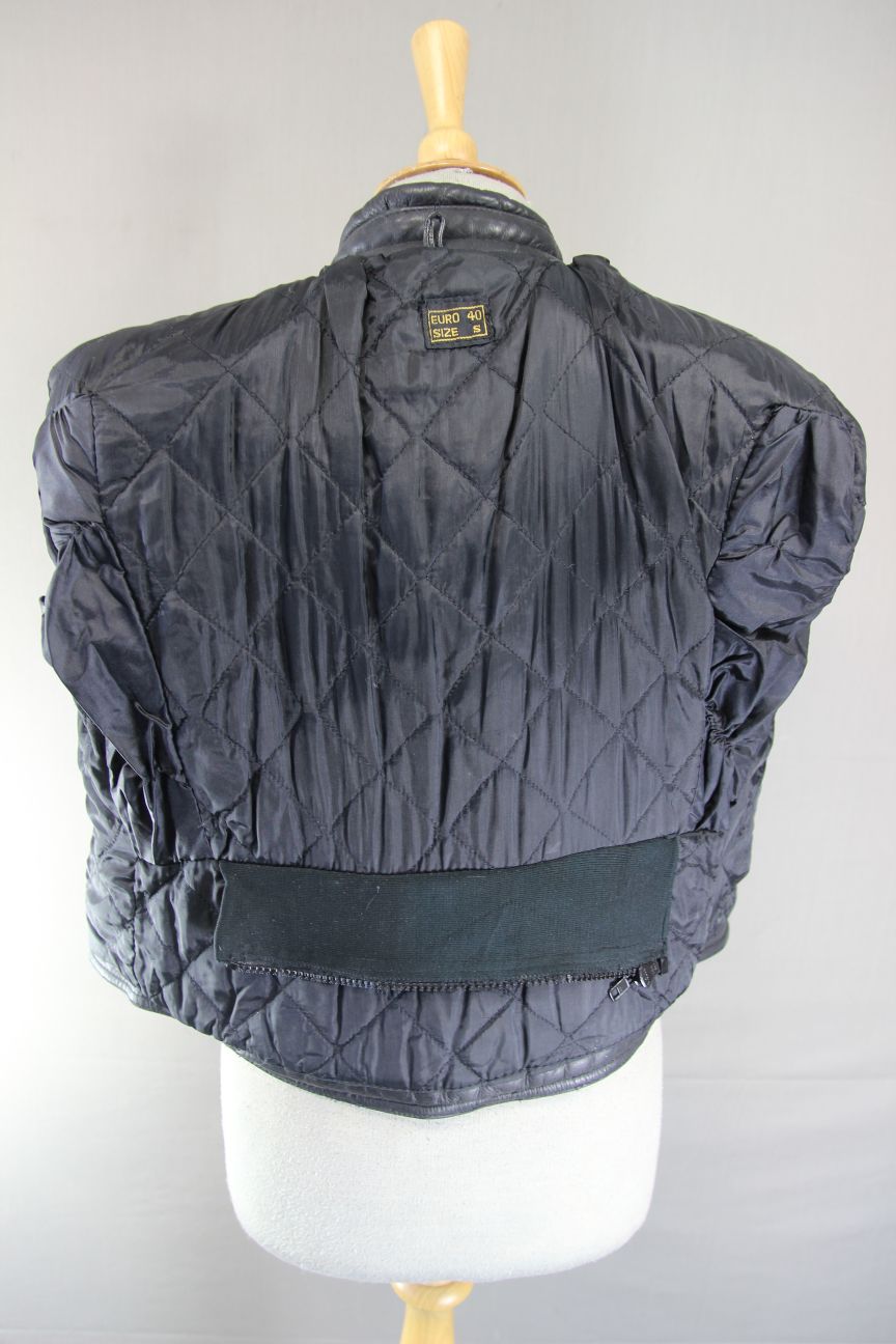 CLASSIC AKITO LADIES BLACK LEATHER BIKER JACKET 34 INCH CHEST/SMALL