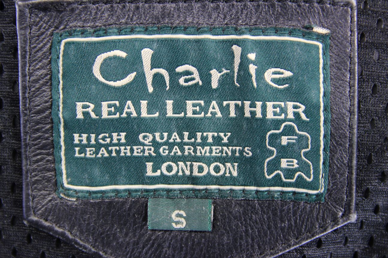 LADIES 'CHARLIE' CLASSIC BLACK LEATHER BIKER JACKET 32-34 INCH/SMALL/SIZE 10
