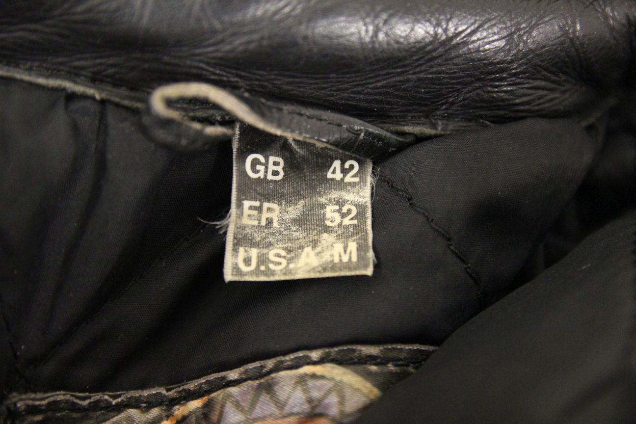 APACHE CLASSIC BLACK LEATHER BIKER JACKET 38 INCH CHEST