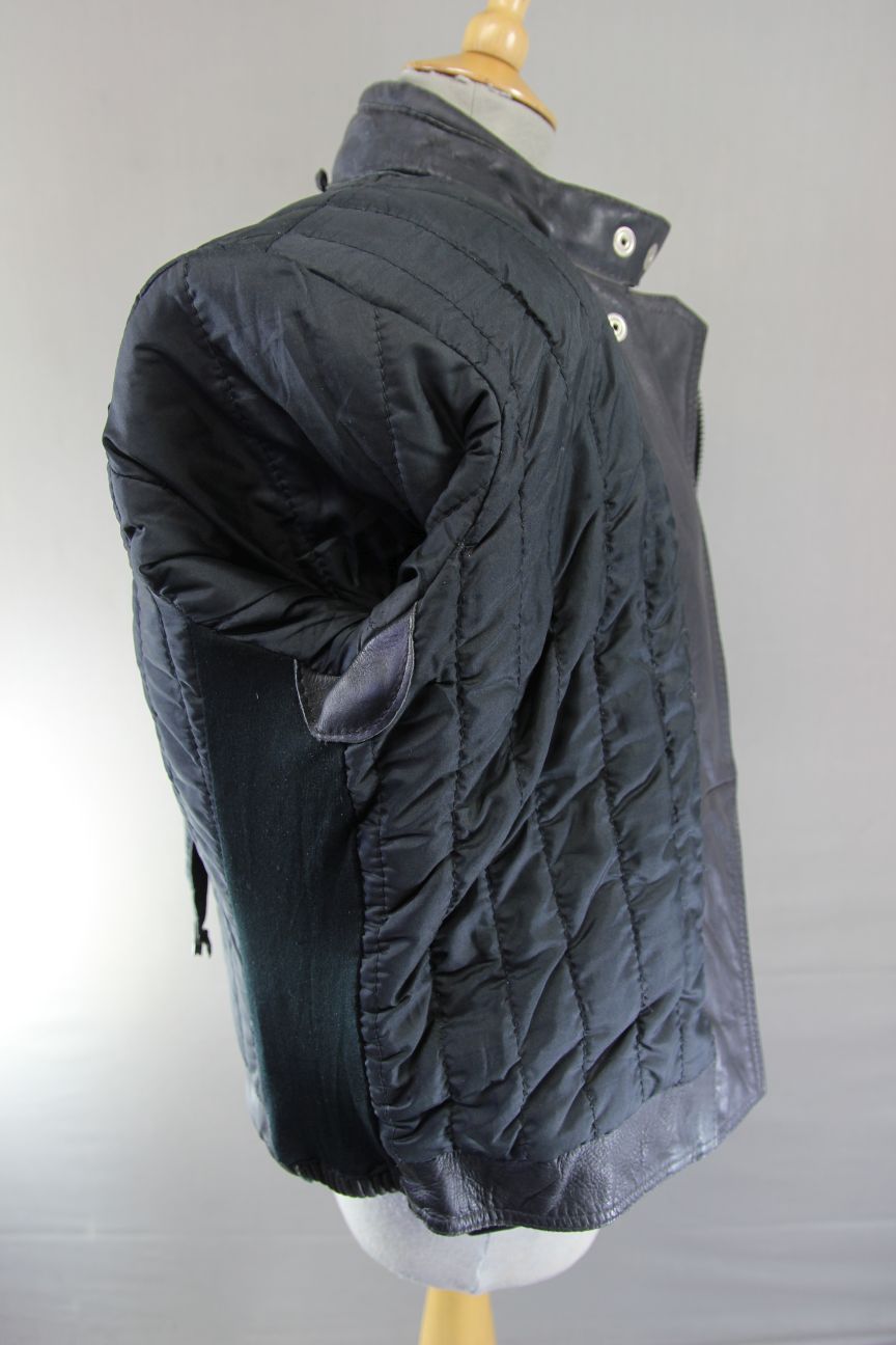 CLASSIC ASHMAN BLACK COWHIDE LEATHER BIKER JACKET: SIZE 16 38-40 INCH