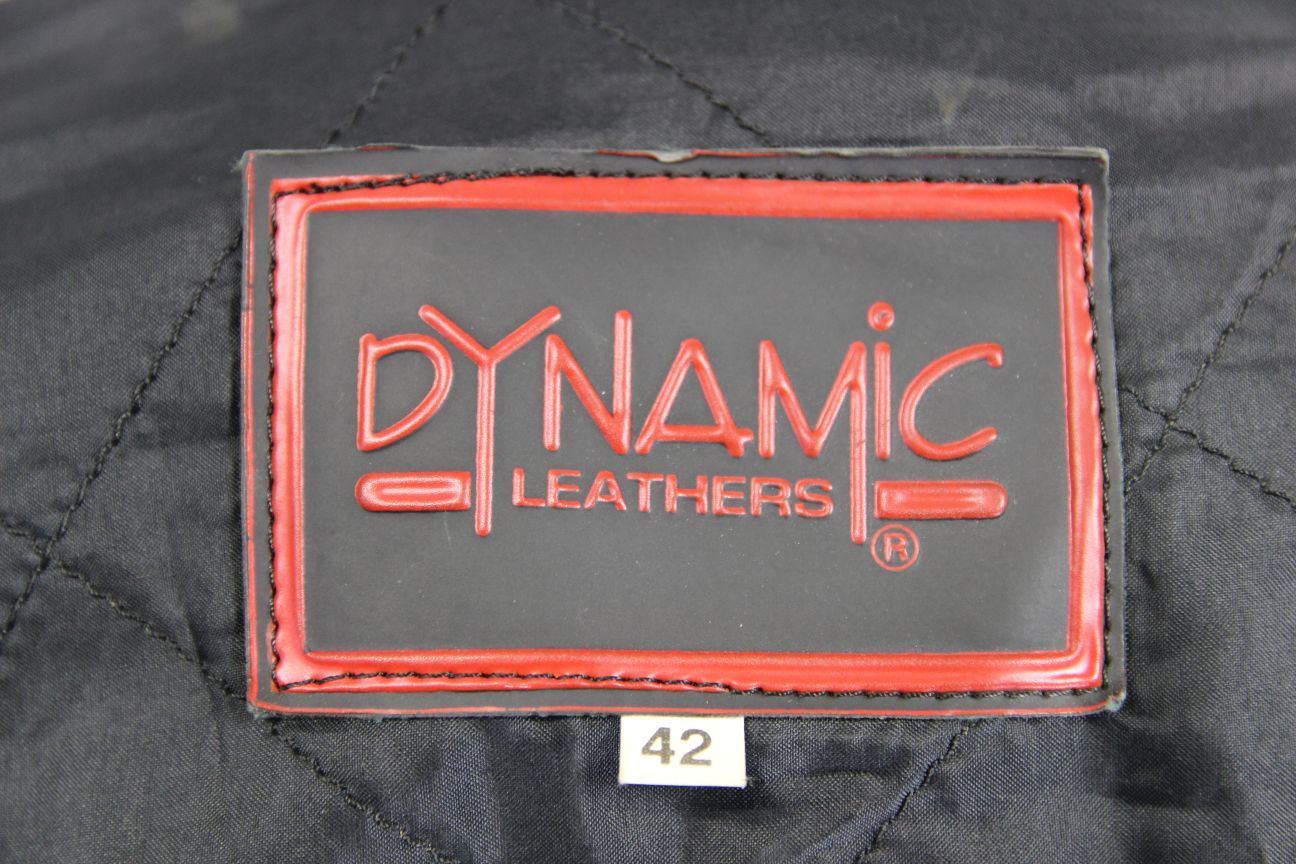 DYNAMIC LEATHERS CLASSIC BLACK BIKER JACKET 38-40 INCH CHEST