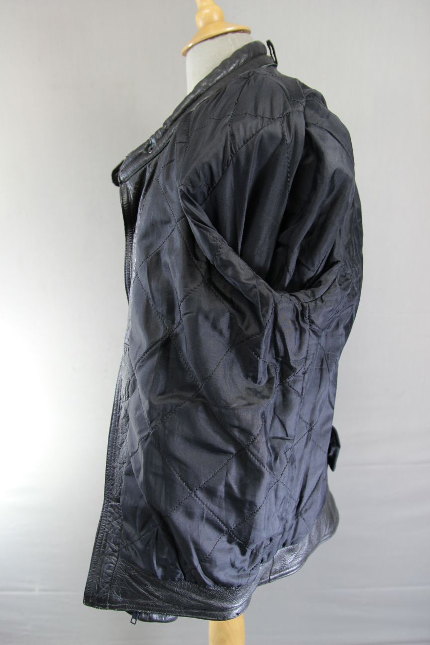 DYNAMIC LEATHERS CLASSIC BLACK BIKER JACKET 38-40 INCH CHEST
