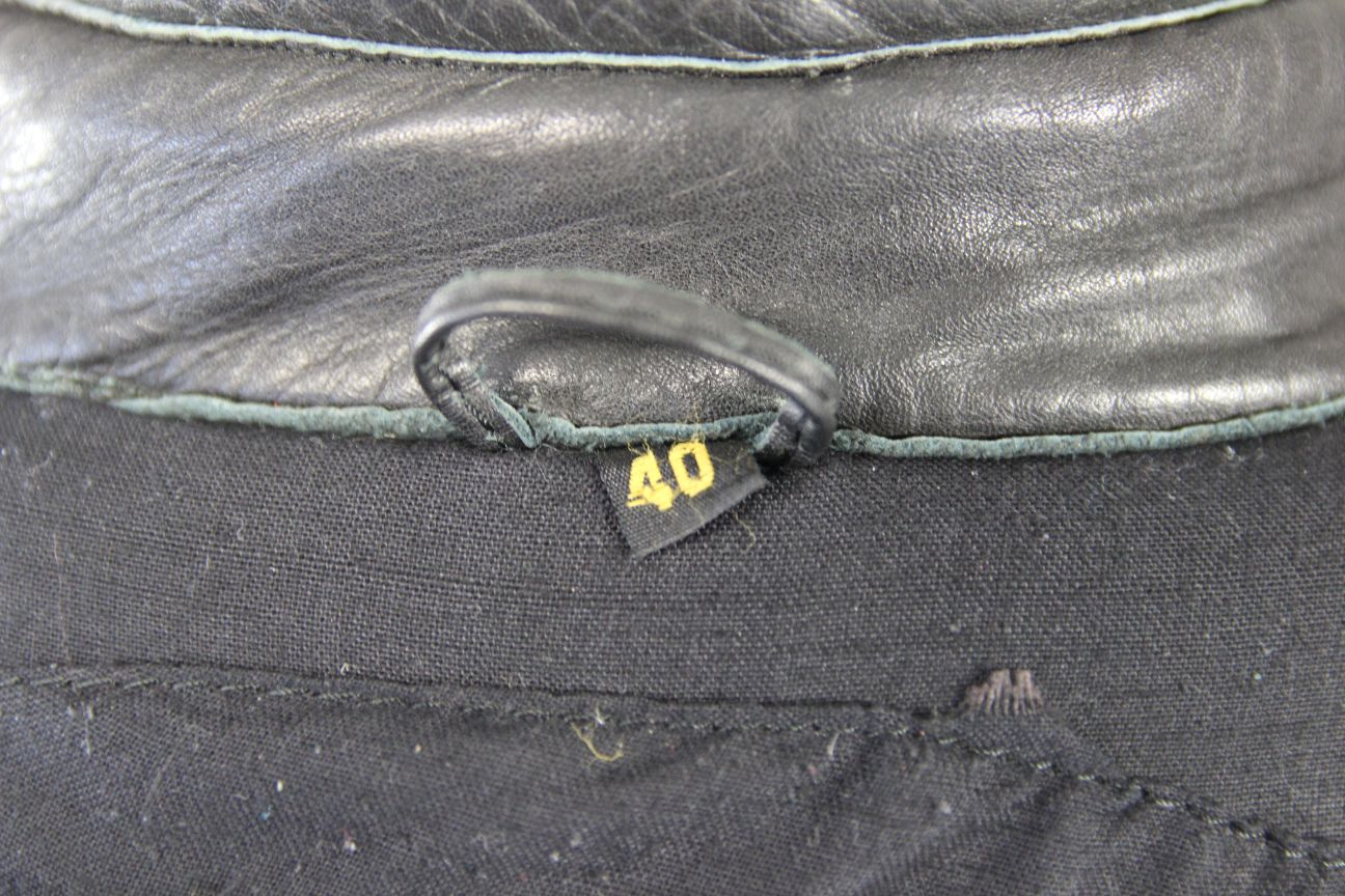 DYNAMIC LEATHERS CLASSIC BLACK BIKER JACKET 40 INCH CHEST