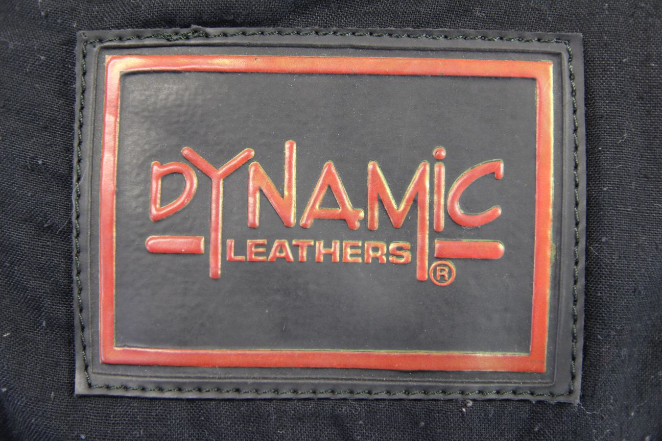 DYNAMIC LEATHERS CLASSIC BLACK BIKER JACKET 40 INCH CHEST