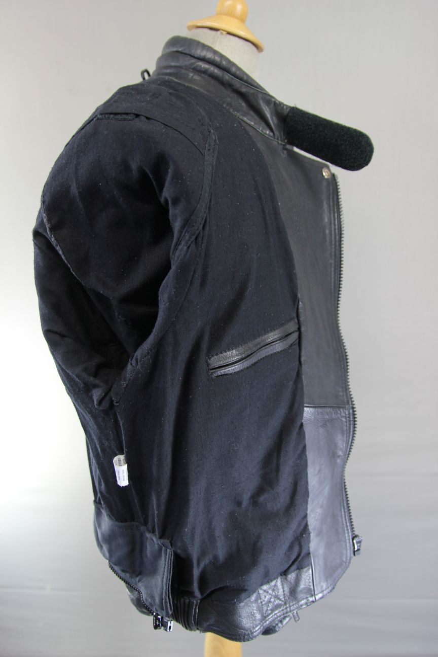 DYNAMIC LEATHERS CLASSIC BLACK BIKER JACKET 40 INCH CHEST
