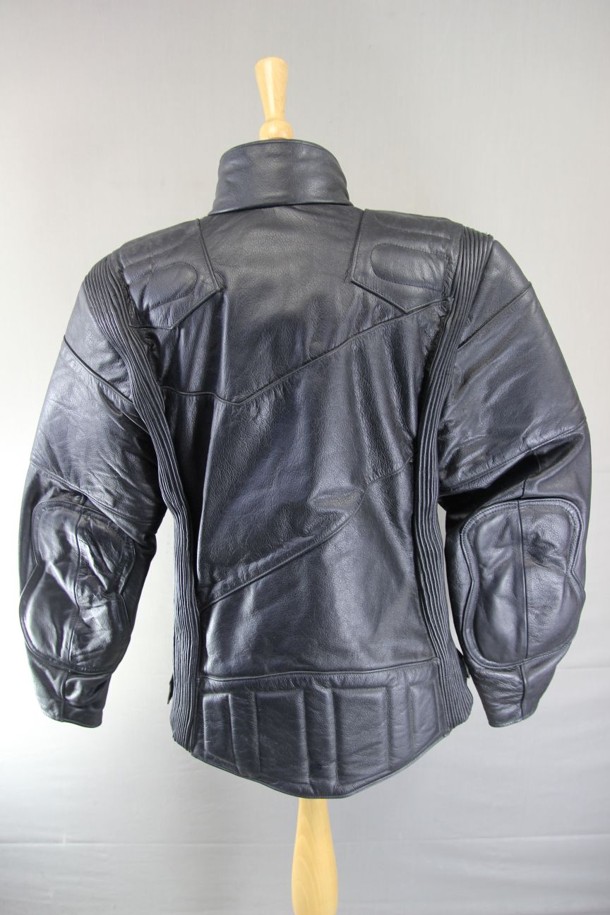 BRITISH MADE VINTAGE TT LEATHERS CLASSIC BLACK BIKER JACKET 36-38 INCH/SMALL