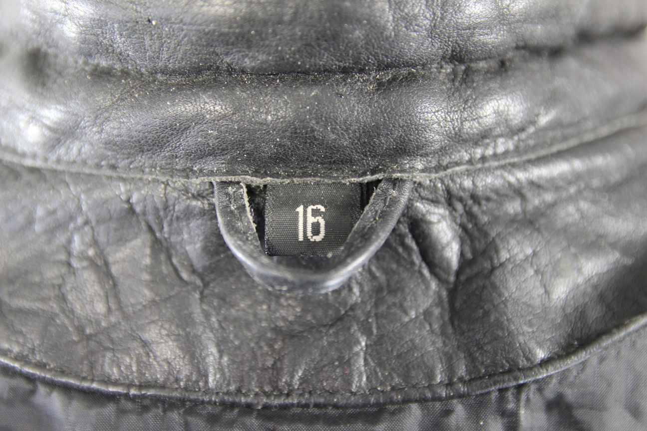 RICHA CLASSIC BLACK LEATHER LADIES BIKER JACKET: SIZE 16/38 INCH CHEST