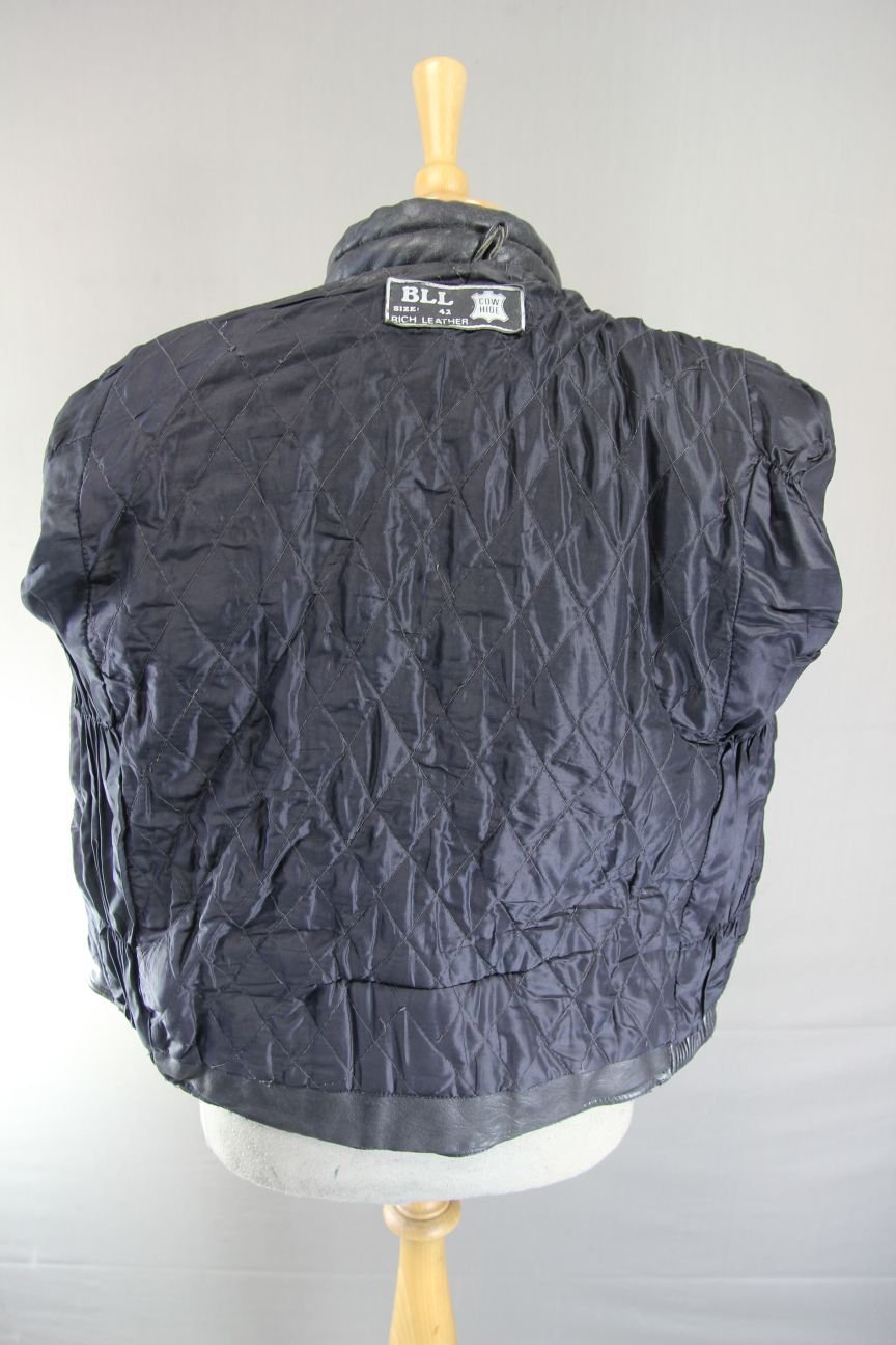 BLL CLASSIC BLACK COWHIDE LEATHER BIKER JACKET 42 INCH CHEST