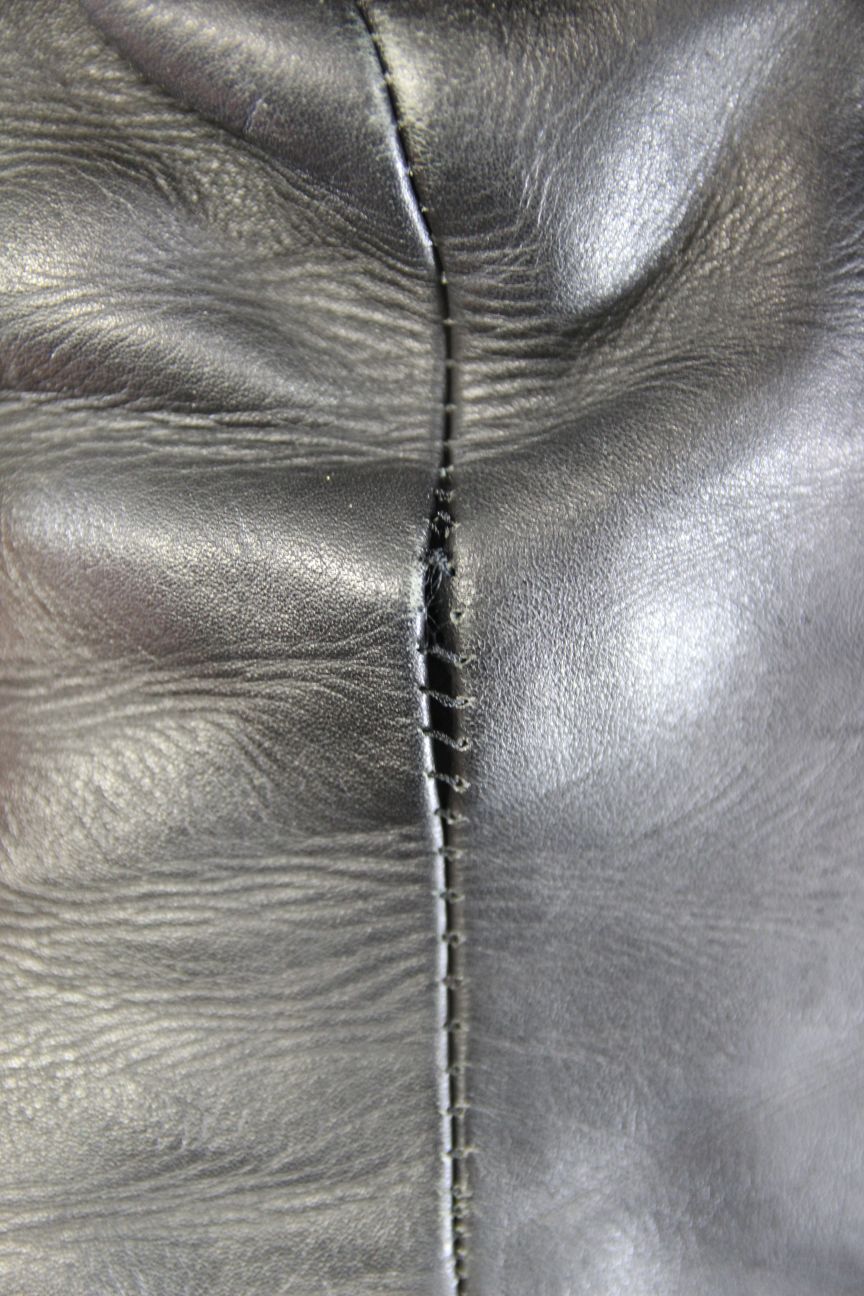 CLASSIC SPORTEX A5 BLACK LEATHER BIKER JACKET: SIZE 12/34 INCH CHEST