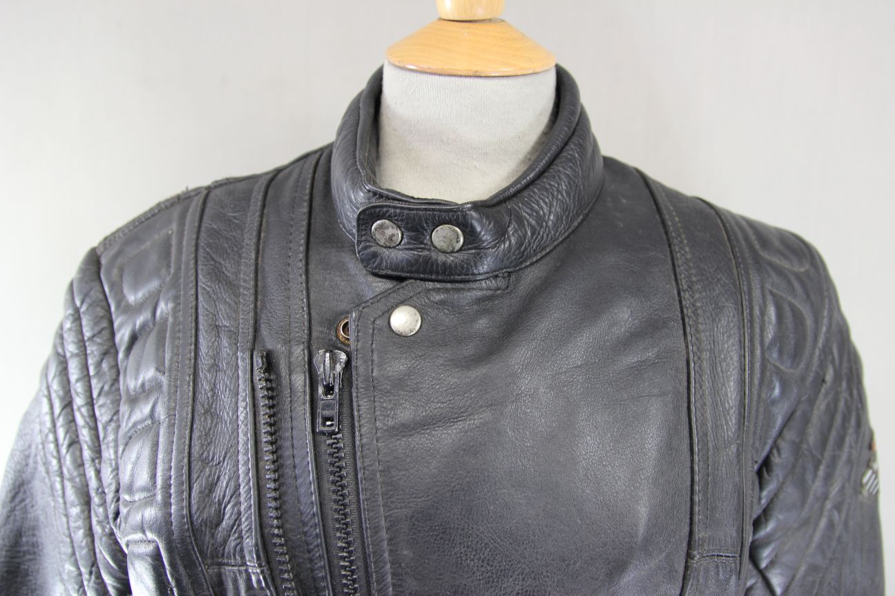 AKITO MERCURY PROTEK PLUS CLASSIC BLACK LEATHER BIKER JACKET 36-38 INCH CHEST