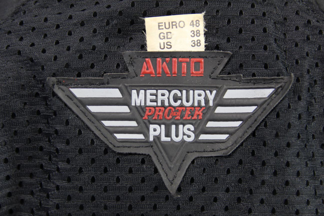 AKITO MERCURY PROTEK PLUS CLASSIC BLACK LEATHER BIKER JACKET 36-38 INCH CHEST