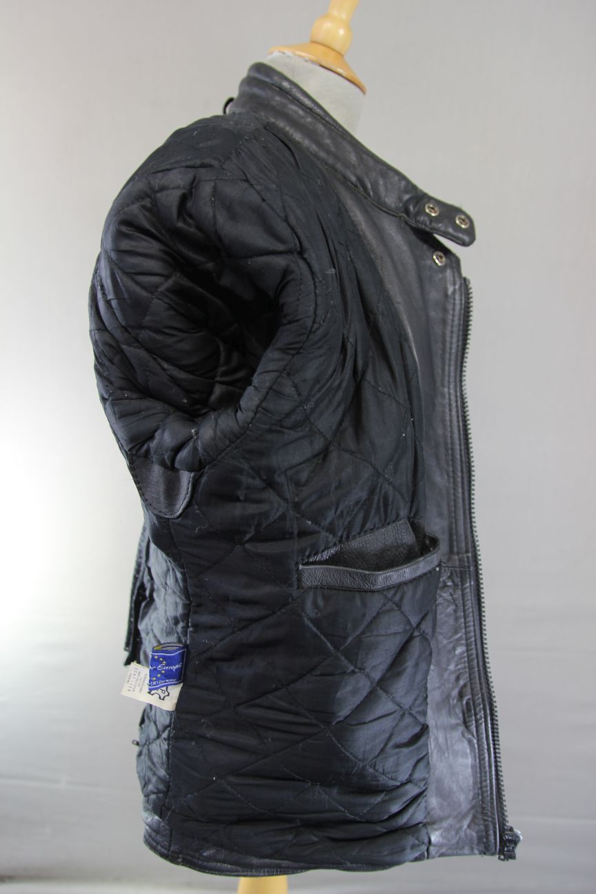 AKITO MERCURY PROTEK PLUS CLASSIC BLACK LEATHER BIKER JACKET 36-38 INCH CHEST